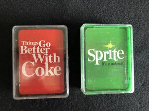 トランプ　USPC社　Coca Cola Playing Cards スプライト　ミニ　 新品　２個セット
