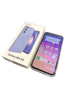 A10674 使用僅か ほぼ未使用 Galaxy A54 5G SC-53D[128GB] docomo オーサムバイオレットケース付 ガラスシール付 利用判定〇 