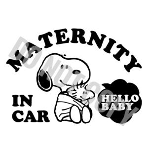 72 送料無料！！ 白 Maternity in Car　マタニティ　妊婦　ステッカー　カッティングシール　 Baby ベビーインカー