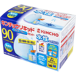 まとめ得 水性キンチョウリキッド 90日用 無臭性 ミルキーブルーセット x [3個] /k