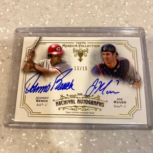 Topps Museum Collection Johnny Bench Joe Mauer Dual Auto 15枚限定