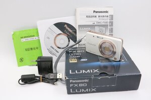 動作保証》 Panasonic Lumix DMC-FX80 1210万画素 24ｍｍ 光学5倍ズーム コンパクトデジタルカメラ 化粧箱 取説 保証書 充電器 バッテリー