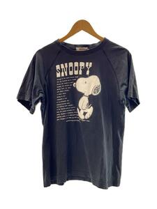 PEANUTS◆90s/snoopy/Tシャツ/L/コットン/ブラック