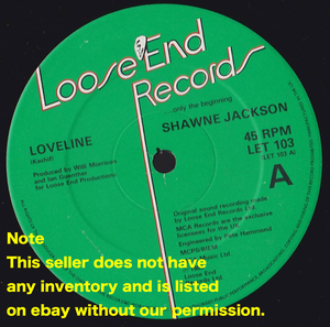 ダンクラ12inch★SHAWNE JACKSON / Loveline / Loveline(inst)★U.K.盤・Loose end★