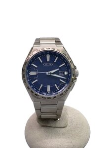 CITIZEN◆ATTESA ECO-DRIVE/ソーラー腕時計/アナログ/NVY/SLV/H145-S122601