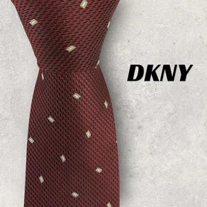 【6252】美品！DKNY　ネクタイ　レッド系