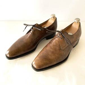 ★John Lobb ジョンロブ LUFFIELD 7.5D ブラウン ルフィールド ミュージアムカーフ ペリエ　PERRIERプレステージライン MUSEUM CALF