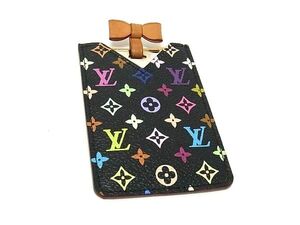 1円 ■美品■ LOUIS VUITTON ルイヴィトン M92650 モノグラムマルチカラー エテュイミロワール コンパクトミラー 手鏡 ブラック系 FL2806