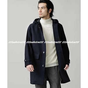 未使用 nano・universe “melton hooded coat” 中綿 メルトンフードコート M ナノユニバース