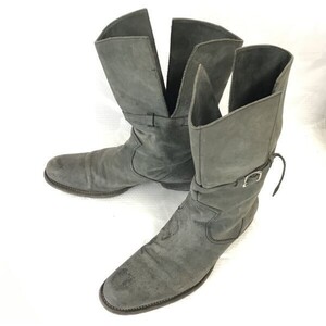 Pledge/プレッジ★本革/ハーネスブーツ【8/26.5cm/カーキ/KHAKI】グッドイヤー製法/オールレザー/スリット入り/Shoes/boots/靴◆pWB75-3