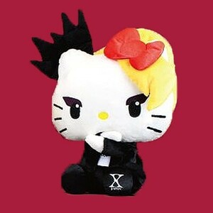 【YOSHIKITTY ヨシキティ】サンリオ BIGぬいぐるみ 全1種 全高約33cm タグ付き新品 ヨシキ × ハローキティ XJAPAN ZK