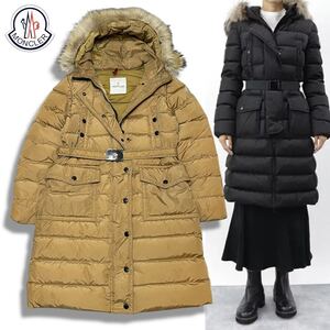 3 国内正規品 MONCLER モンクレール MERIN DOWN JACKET メリン ナイロン ダウン コート ジャケット ブルゾン ラクーンファー 1 レディース