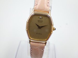 345017【1円スタート】SEIKO セイコー 稼動品 8420-5780 エクセリーヌ 10K×SS レディース 時計 クオーツ ケース20mm