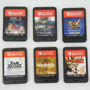 1円【ジャンク】 任天堂他/ニンテンドースイッチ用ソフト 6本セット/ケースなし/スマブラ、ゼルダ他/05