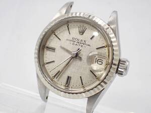 稼働品 1円～☆ROLEX ロレックス AT/自動巻き レディース腕時計 オイスターパーペチュアルデイト ref.6917 シルバー文字盤/N1081-230