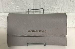 no24325 -G MICHAEL KORS マイケルコース レザー PVC 長財布 札入れ カードケース ウォレット ☆