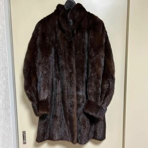 《688》 ★1円スタート★ 90㎝ SAGA MINK ROYAL ロング 毛皮 サガミンク ロイヤル 金サガ ブラウン 茶系 最高級 コート ジャケット