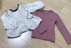 美品❤️ZARA ザラベイビー　ブラウス　長袖　86cm ドット柄　ピンク