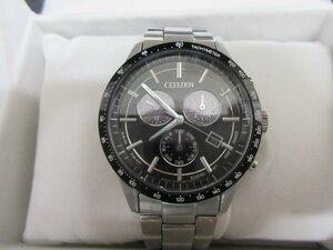 1000円～美品 シチズン CITIZEN クロノグラフ デイト エコドライブ ソーラー E820-S083460 腕時計