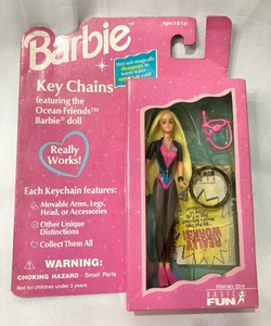 ★絶版レトロフィギュア 未開封 希少品★ Barbieバービー キーチェーン　ベーシックファン社　オールド90,sキーホルダー　1点　Jb2_YPP