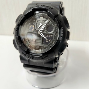 C-06296K【稼働品】CASIO カシオ G-SHOCK ジーショック PROTECTION プロテクション 5081 GA-100 黒文字盤 クオーツ QZ メンズ腕時計