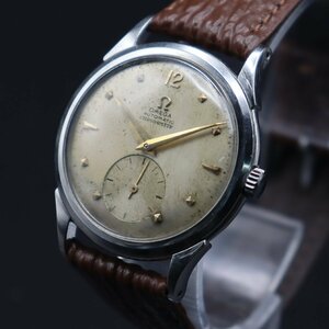 希少 OH済 OMEGA オメガ クロノメーター 2514-1 Cal.343 ハーフローター式自動巻き スモセコ 1950年頃 スイス製 アンティーク 当時物メンズ