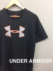 アンダーアーマー UNDER ARMOUR 【大人気】半袖Tシャツ ビッグロゴ 丸首 ブラック メンズ MDサイズ ～▽