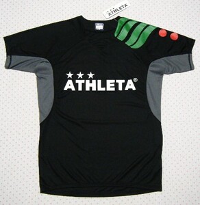 アスレタ　ATHLETA　COLD TOUCH　サッカー用高機能プラクティスTシャツ　黒色　サイズ M　吸水速乾/接触冷感/ストレッチ機能　定価 4,180円