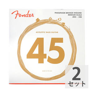 フェンダー Fender 7060 Acoustic Bass Strings Phosphor Bronze 45-100 アコースティックベース弦×2セット