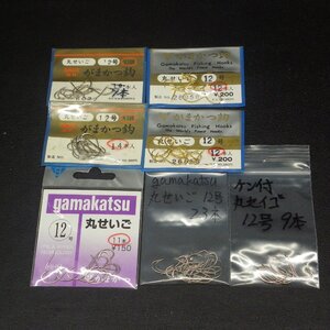 gamakatsu がまかつ鈎 丸せいご ケン付 12号(合計90本)セット ※数減有/在庫品 (33m0305) ※クリックポスト