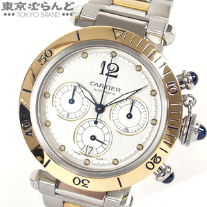 101726435 カルティエ CARTIER パシャ 38mm クロノグラフ W31036T6 シルバー SS K18YG 腕時計 メンズ 自動巻 仕上済