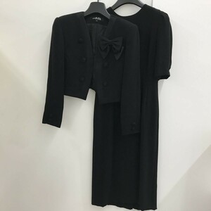 東京 いぎん ブラック フォーマル ジャケット＆ワンピース 冠婚葬祭 礼服 喪服 法事 Size 7Ar[N8560]