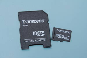 128MB microSDカード Transcend　●アダプター付