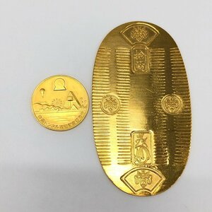 K24　純金メダル　純金小判　2枚まとめ　総重量120.0g【CEAY9057】