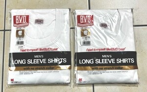 B.V.D・丸首八部袖Tシャツ2枚セット・LLサイズ★新品未開封・日本製・下着・肌着・アンダーウェア・インナーシャツ