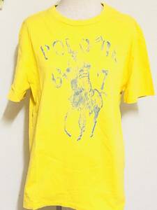 新品　RALPH LAUREN （ラルフローレン）半そでTシャツ　ビックポロマーク　イエロー　サイズBoy