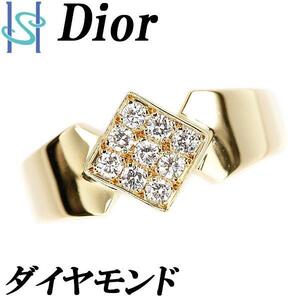 年末大感謝祭【最大40%OFF】ディオール ダイヤモンド リング K18YG 菱形 スクエア ブランド Dior 送料無料 美品 中古 SH103051