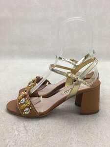 MIU MIU◆サンダル/35.5/BRW//