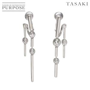 タサキ TASAKI ダイヤ 0.34ct/0.19ct イヤリング K18 WG ホワイトゴールド 750 田崎真珠 Earrings Clip on 90252051