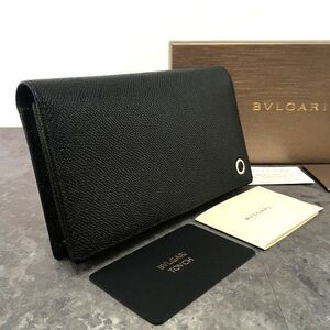 送料込み！ 未使用品 BVLGARI 長財布 ブルガリブルガリ ブラック 箱付き プレゼントにも！ 421