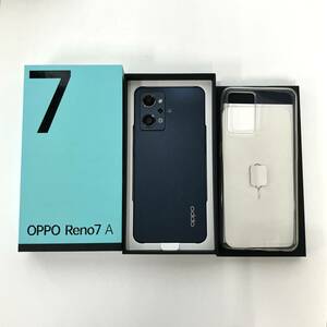 【中古美品/訳あり】国内版SIMフリー OPPO Reno7 A 128GB スターリーブラック CPH2353