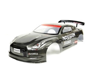 【地域限定送料無料】北海道・沖縄・離島発送不可 ニッサン R35 GTR タイプ カーボンブラック 1/10 ドリフトラジコンカー用スペアボディー