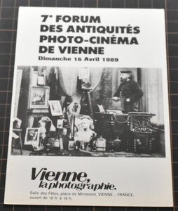 カメラ・写真に関する絵葉書　7e FORUM DES ANTIQUITES PHOTO-CINEMA　フランス製