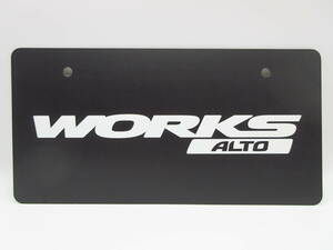 スズキ アルトワークス ALTO WORKS ディーラー 新車 展示用 非売品 ナンバープレート マスコットプレート