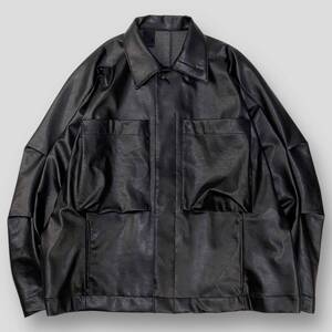 極美品 N.HOOLYWOOD COMPILE エヌハリウッド コンパイル 24SS BLOUSON シンセティックレザー ブルゾン 2241-BL01-005 36 フェイクレザー