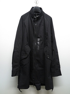 SALE30%OFF/KMRii・ケムリ/Cotton Black Metal Coat 03/Black・2