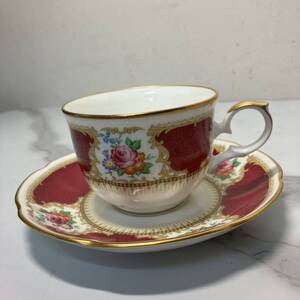 K2409-3009 Noritake Stadio Collection カップ &ソーサー ローズ フラワー 金彩 中古 60サイズ梱包予定