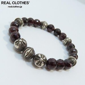 CHROME HEARTS/クロムハーツ 8mm BEAD34 ガーネット ビーズブレスレット /000