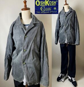 ★【国内正規品】OSHKOSH CLASSIC オシュコシュ クラシック OK-8855 コットン100% ブラック デニム カバーオール ワークジャケット サイズM