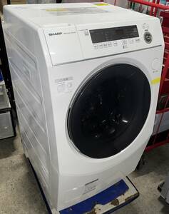 福岡市内送料無料　SHARP シャープ 2021年製 10kg/6kg ドラム式洗濯乾燥機 ES-H10F-WL 左開き 洗濯10kg 乾燥6.0kg ボディ幅596mm 温風洗浄